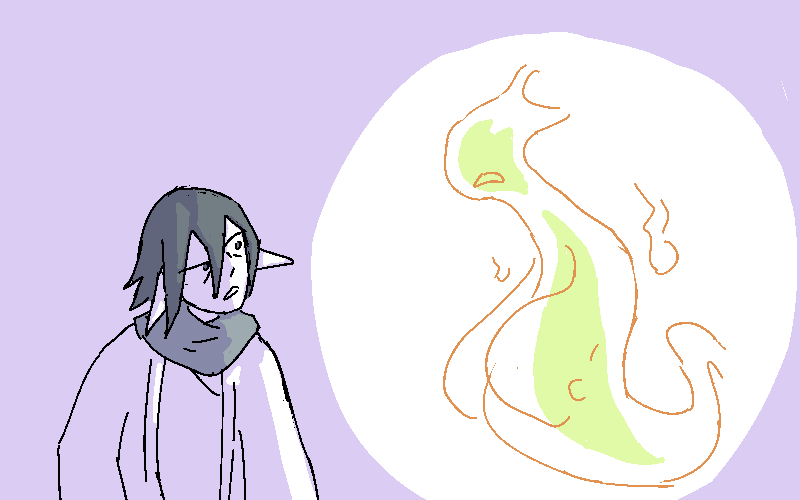 Jiro talks to a ghost.