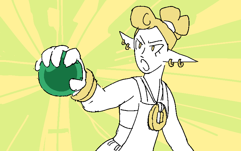 Casandra dramatically holds out an Orb.
