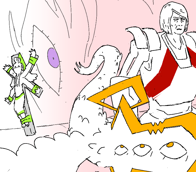 Mercy and the blade angel leave together.