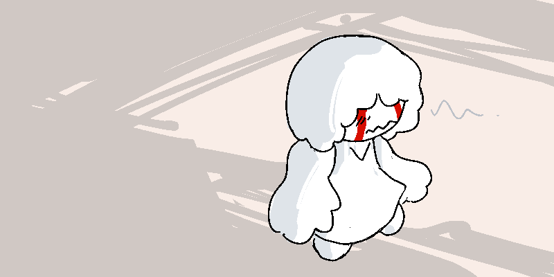 She quickly breaks eye contact. She feels off. There's something buzzing in her head and she doesn't know how to handle it.