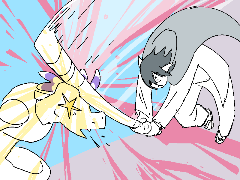 Jiro wallops the grunt on the head with his quarterstaff, putting stars in xeir eyes.