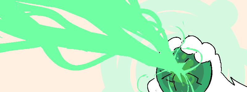Coral pulls the pulsing orb from her bag and unleashes its spiritual energy.