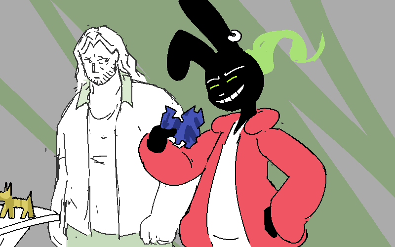 Rex-in-Clip's-body picks up a craft animal from Cliff's shrine and turns it over in his hand.