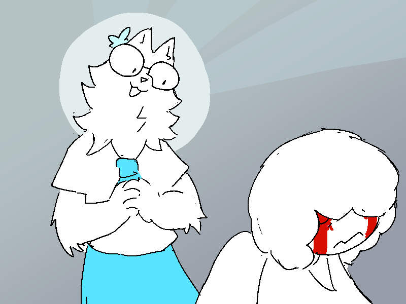 Coral approaches Nix with her usual charm.