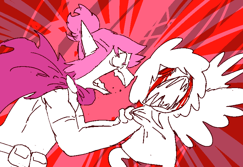 Polyta grabs Nix by the scruff of her neck and screams at her.