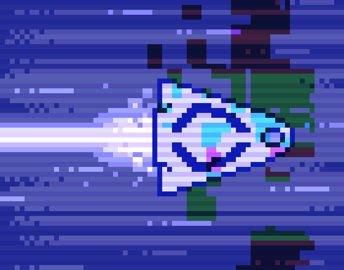 Glard recalls his past in a pixellated 4-bit style. A ship travels through hyperspace, but something is wrong