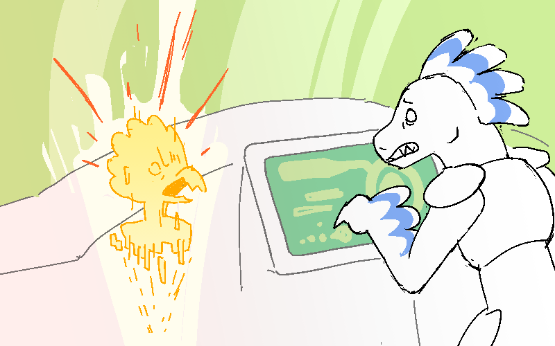 The shuttlepod holo-radio buzzes to life with the image of an angry Captain