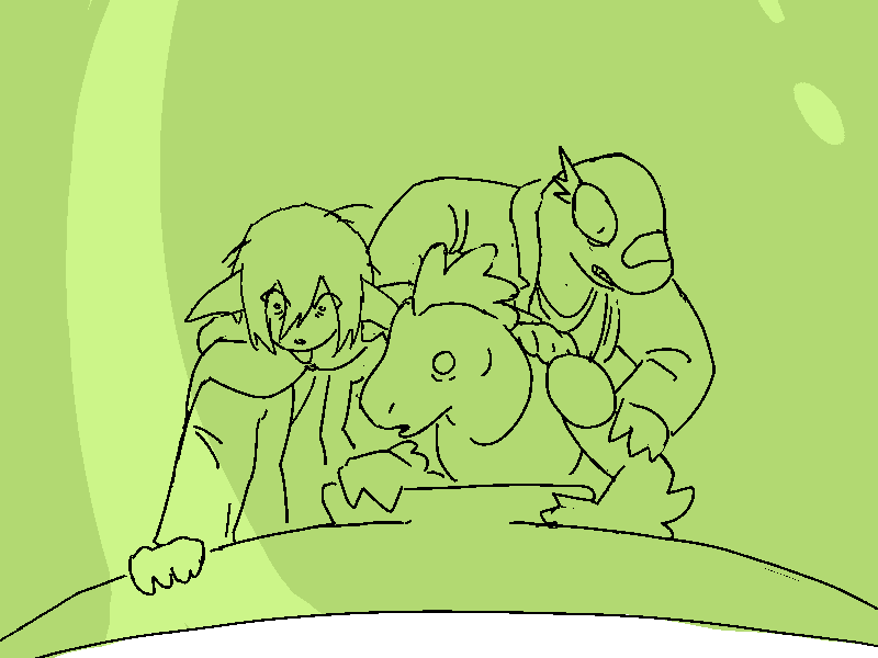 And then all at once everything stops. The crew are in the same positions, a little disoriented.