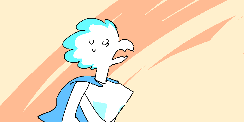 A feather-ruffled captain nervously gives a report.