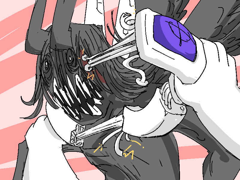 Allen peels the enhancements out of the Bastard's face, tearing away the lens and snapping the control collar. The cybernetics cling valiantly to the Bastard's flesh, but Allen just yanks a little harder and their grip loosens all the same. The sound of scraping metal masks the Bastard's screeches.