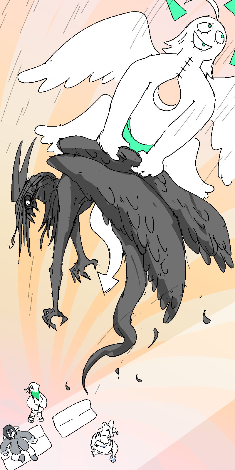 Allen takes the Bastard with both hands and, with a warm and gentle smile, drags him screaming into the sky.