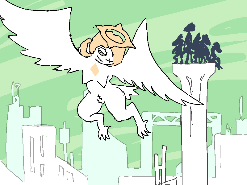 The harpy flies off with a satisfied smile, ready to seek new prey.